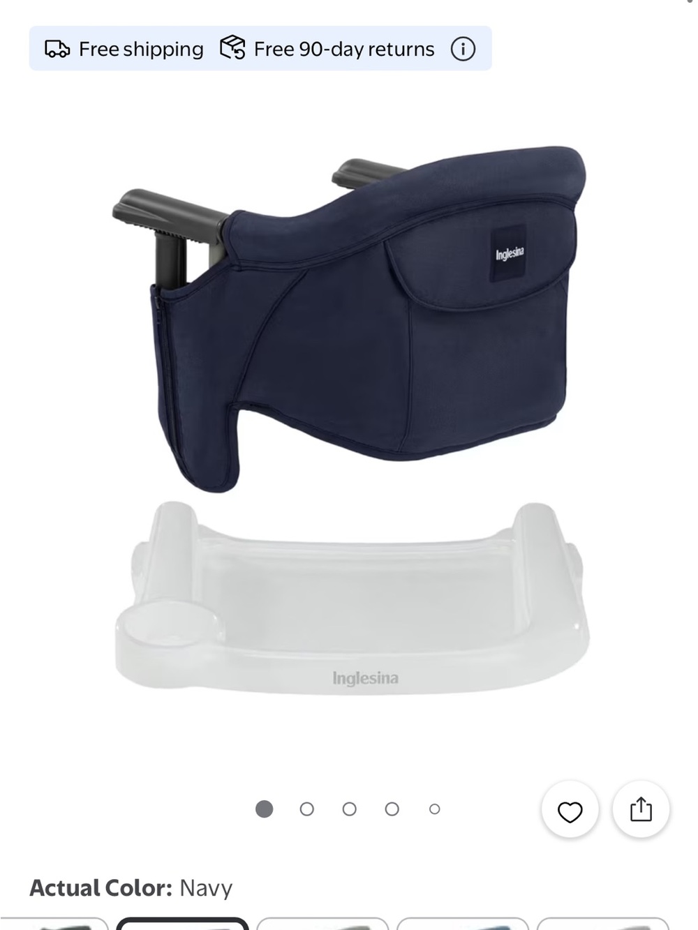 Inglesina Navy Hook-On Portable Chair Seat